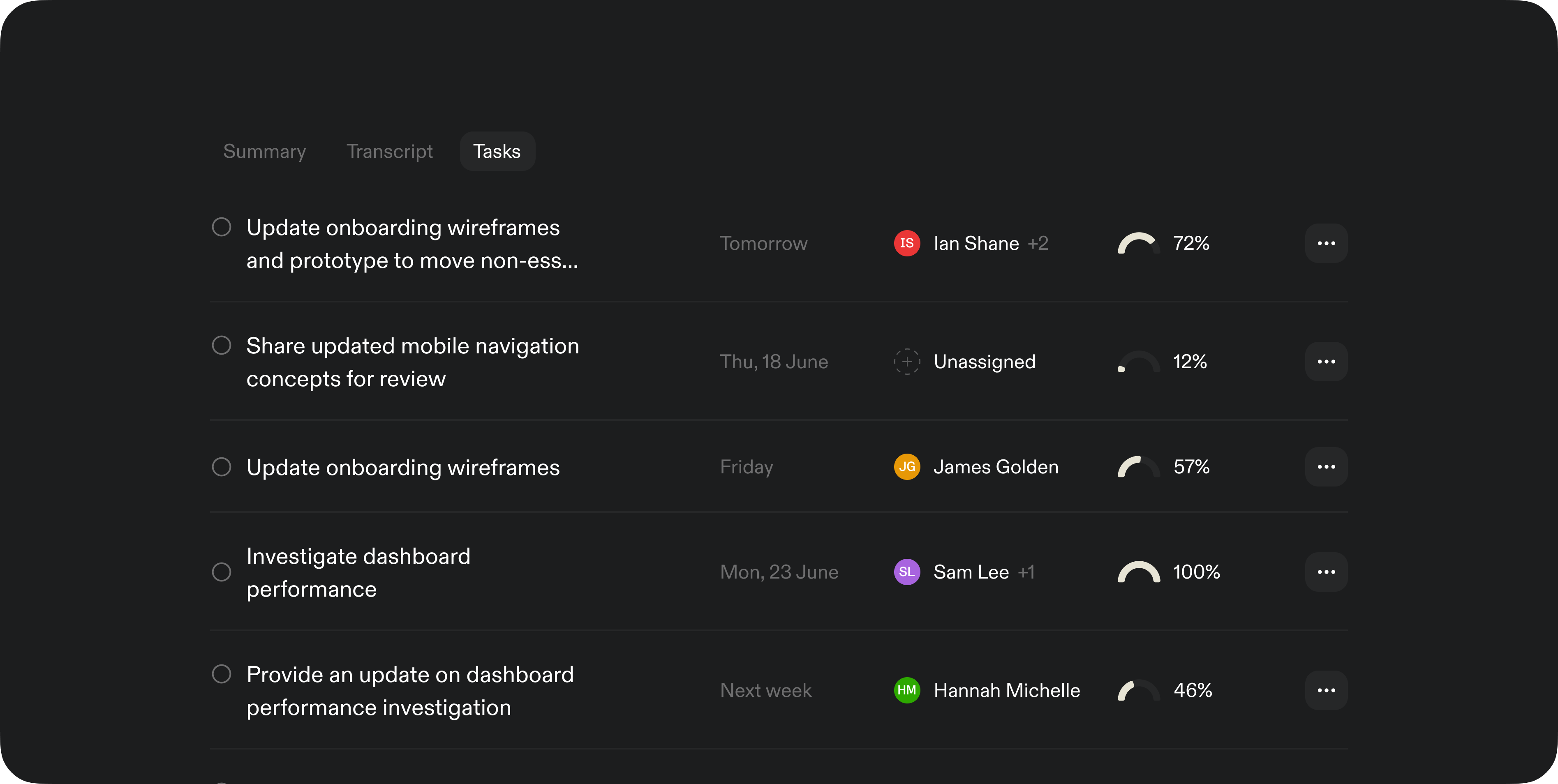 Task extraction